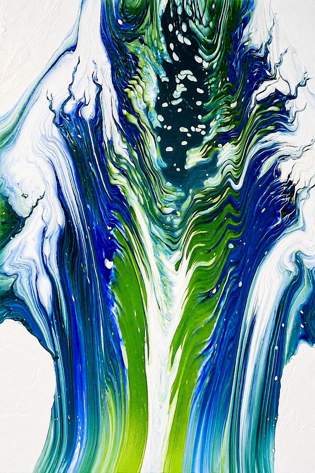 Life After Ice - pour painting by Chris Broussard
